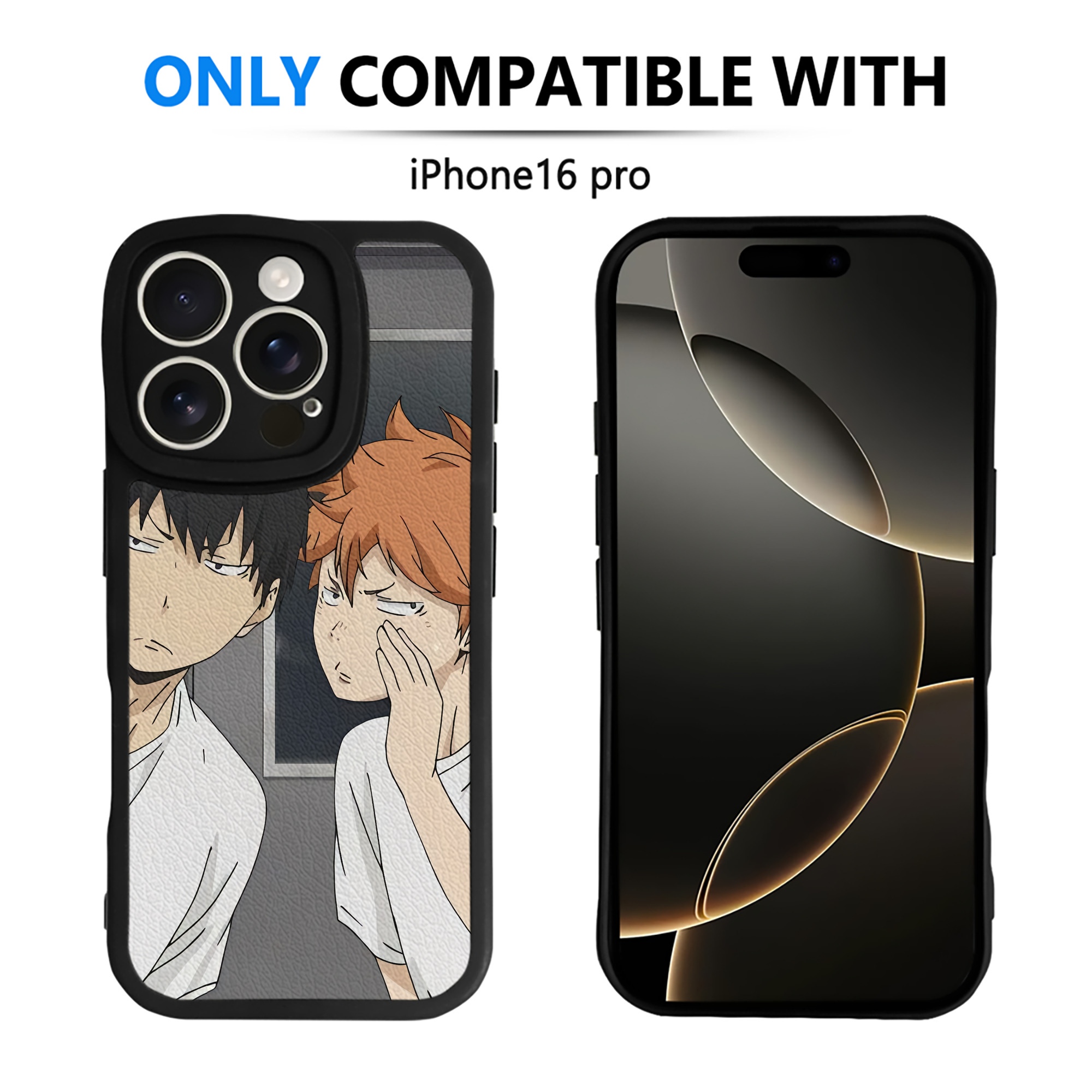 （画像用） ハイキュー!! Haikyu!! 【iPhone 16シリーズ対応】シリコンスマホケース（レザー調） 材質：シリコン